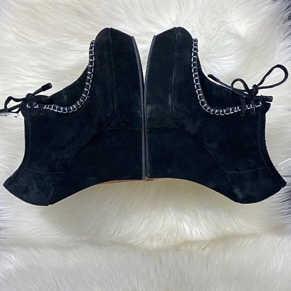 L.A.M.B. Nate Platform Suede Wedge Booties - Picture 7 of 13